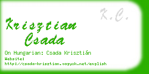 krisztian csada business card