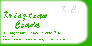 krisztian csada business card